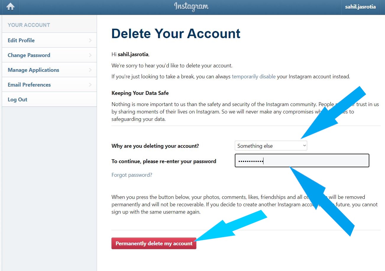 How to Delete your Instagram account 