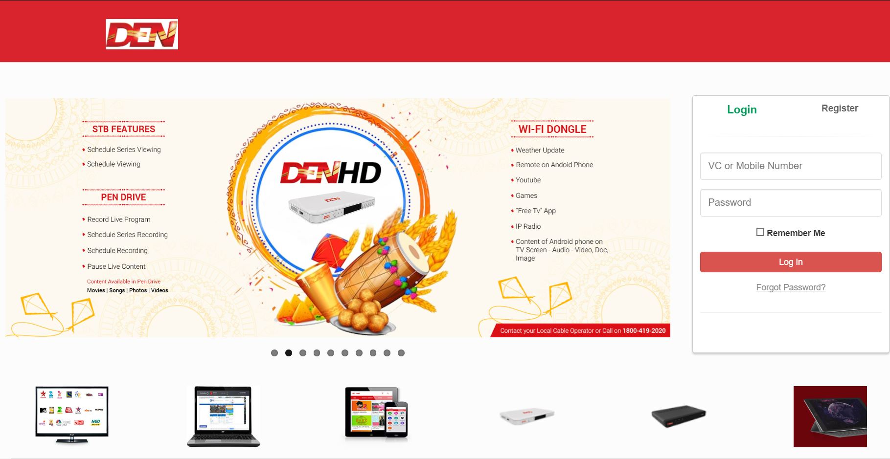 How to Recharge Den Cable Online 
